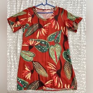 Tropical Print Lightweight Dress